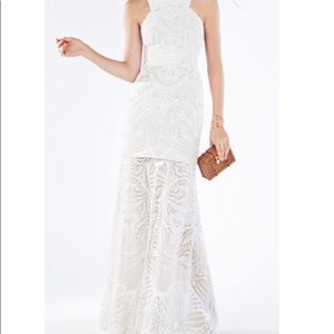 BCBG Max Azria. Cream white dress Everlie Burnout